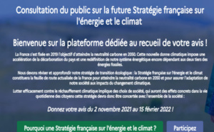 Consultation public sur la future stratégie française sur l'énergie et le climat